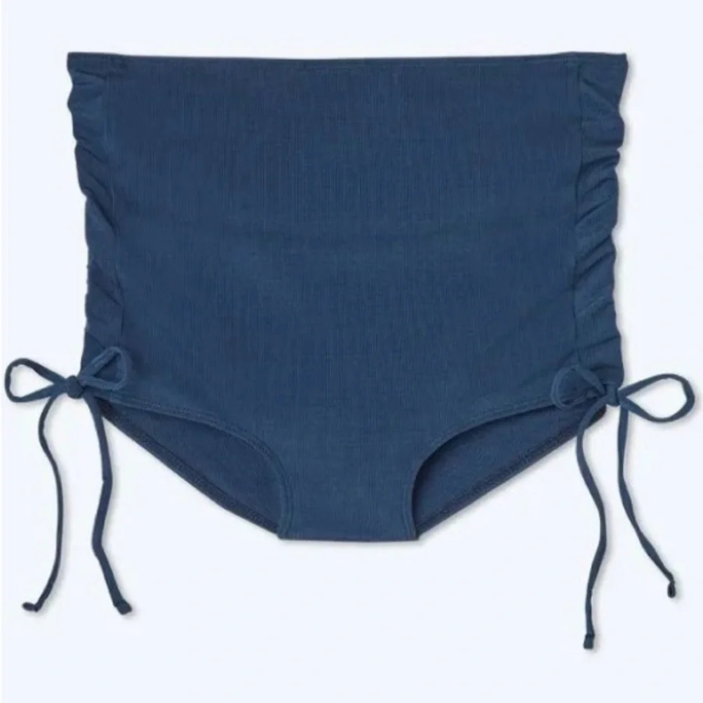 New Summersalt The Maternity Ribbed Cinched High Waisted Bikini Bottom Size 4